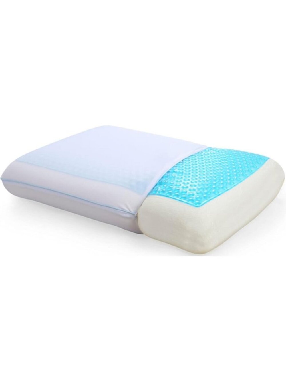 Cooling Gel Memory Foam Pillow - Ergonomic Design for Hot Sleepers, Pressure
